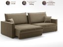 Ver imagem 3 de Sofá Tango 2,60m sem Caixa, Retrátil e Reclinável Veludocristal Castor - Netsofas