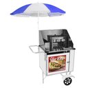 Ver imagem 1 de Carrinho de Hot Dog Cefaz Simples Branco Rodas Maciças e Guarda Sol Bs07m/gs