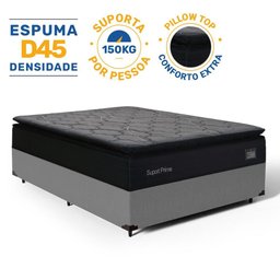 Cama Box com Colchão de Espuma D45 Pillow Top Suport Maxx Casal 138cm - 2