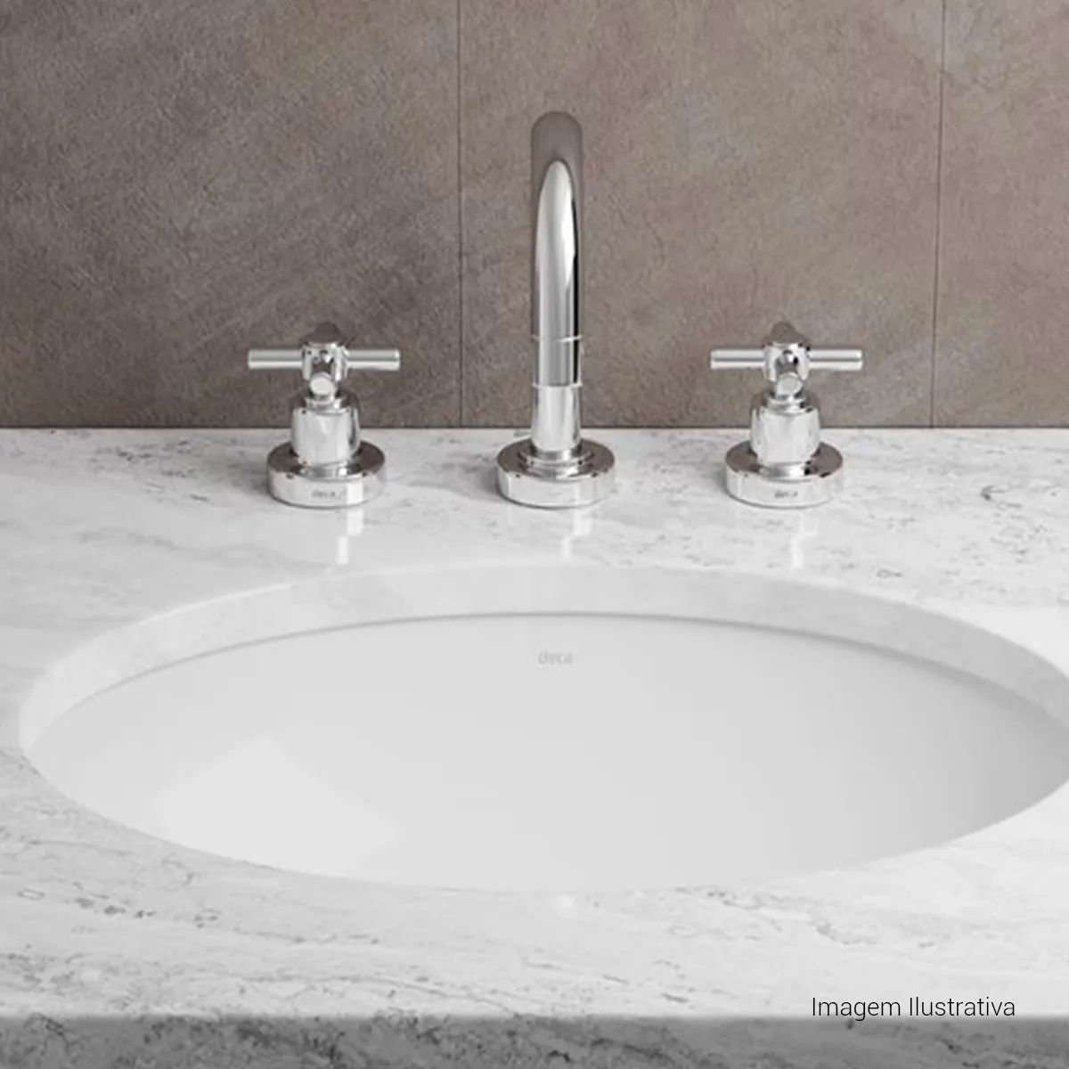 Cuba de Embutir Oval Branco 40x30cm L.59.17 Deca - 2