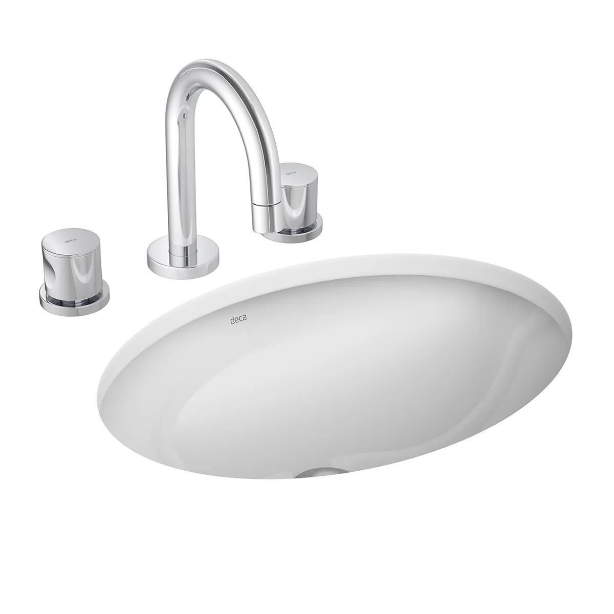 Cuba de Embutir Oval Branco 40x30cm L.59.17 Deca - 4