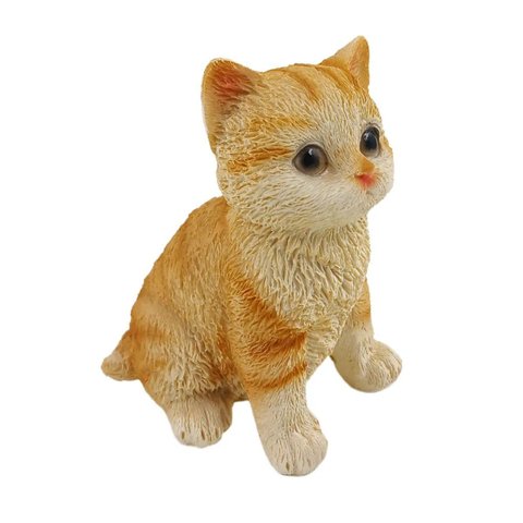 Estatueta Gatinho Decorativo 9x5cm Resina – Detalhe Minimalista