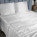 Ver imagem 2 de Jogo Cama Lençol Splendore King Cetim Charmousse Alto Brilho 4 Peças - Branco