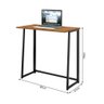 Mesa Escrivaninha Dobrável Fit Home Office 80cm Preta e Canela - 3