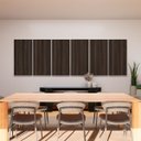 Ver imagem 2 de Painel Acústico Absorvedor Decorativo Ripado Parallax Ambar Crepe Maestra Acústica:louro/preto