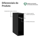 Ver imagem 4 de Balcão Porta-Pano 20 cm Suspenso Preto Nice Madesa