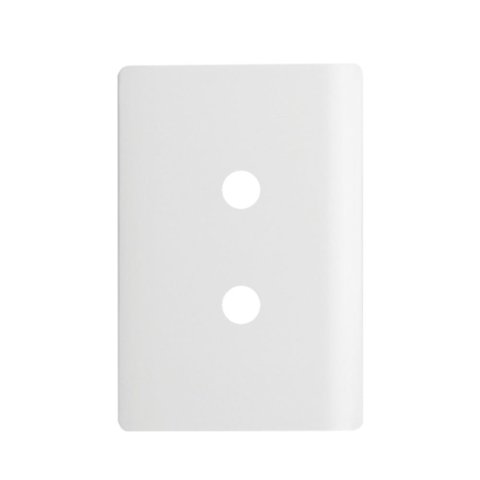 Placa 4x2 com 2 Furos + Suporte Branco da Linha Novara - 1100/88 - Dicompel Ekron