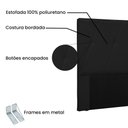 Ver imagem 3 de Cabeceira Elisa Solteiro Estofada Fixação no Box Mdf-mdp Corino Preto Loja Sheep