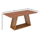 Ver imagem 4 de Mesa de Jantar Pitaia com 6 Cadeiras Estofadas Carambola Corino Kaki Natuem