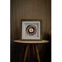 Ver imagem 1 de Quadro Decorativo Oração de São Bento Iluminado Led Acrílico Dourado 28x28cm Moldura Dupla em Madeir