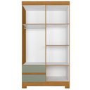 Ver imagem 6 de Guarda Roupa Casal 103cm 4 Portas Lipion Cinamomo/Sálvia a02 - Mpozenato