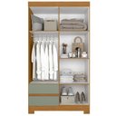 Ver imagem 5 de Guarda Roupa Casal 103cm 4 Portas Lipion Cinamomo/Sálvia a02 - Mpozenato