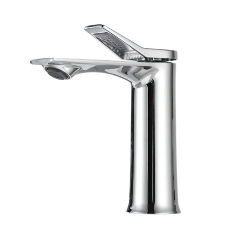 Torneira Lavabo Prateada Misturador Monocomando Pia Luxo