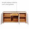 Buffet Aparador Sírio 3 Portas Babus - Cedro / Off White - 3