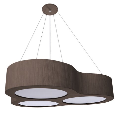 Pendente Spinner 80cm - 6 Luzes Adrilustres Imbuia 110v/220v