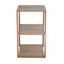 Ver imagem 2 de Prateleira Industrial Apoio Lateral Base Cobre Tampo Madeirado