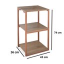 Ver mais imagens de Prateleira Industrial Apoio Lateral Base Cobre Tampo Madeirado