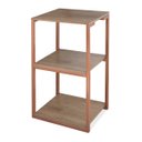 Ver imagem 3 de Prateleira Industrial Apoio Lateral Base Cobre Tampo Madeirado