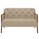 Ver imagem 3 de Poltrona Namoradeira 2 Lugares 135cm Capitonê Lapa M22 PU Bege - Mpozenato