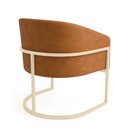 Ver imagem 7 de Poltrona Sala Decorativa Kit 2 Arielle Industrial Champanhe Sintético Pu D03 - D’Rossi