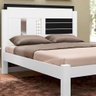 Cama De Casal Moderna Branco Preto Amanda Framar Com Colchão Casal Hellen Pro Confort - 3
