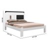 Cama De Casal Moderna Branco Preto Amanda Framar Com Colchão Casal Hellen Pro Confort - 4