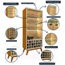 Ver imagem 6 de Cristaleira Adega 2 Portas Reflecta Naturale Off White - Gelius