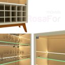 Ver imagem 5 de Cristaleira Adega 2 Portas Reflecta Naturale Off White - Gelius