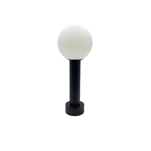Poste Balizador de Jardim Orbital Preto 40cm Led 12w 3000k Bivolt