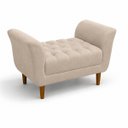 Ver imagem 1 de Recamier Grécia Moderno 90 cm em Suede para Quarto e Sala de Estar