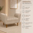 Ver imagem 3 de Recamier Grécia Moderno 90 cm em Suede para Quarto e Sala de Estar
