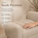 Ver imagem 4 de Recamier Grécia Moderno 90 cm em Suede para Quarto e Sala de Estar