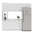 Ver imagem 5 de Armário de Cozinha Modulada Completa 4 Peças 200cm com Tampo 100% Mdf Amara Politorno Móveis
