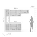 Ver imagem 3 de Armário de Cozinha Modulada Completa 4 Peças 200cm com Tampo 100% Mdf Amara Politorno Móveis
