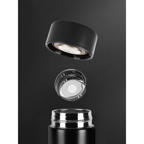 Garrafa Térmica MS704 500ml Inox Inteligente com Medidor de Temperatura Ideal para Viagens Escritóri