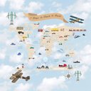 Ver imagem 2 de Papel de Parede Infantil Mapa Mundi ( Auto Adesivo Fosco )