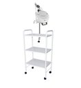Ver imagem 4 de Kit Podologia Rosa Cadeira Mecânica Mocho À Gás Carrinho Exaustor com Luminária Fiscomed Kit Cadeira