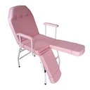 Ver imagem 3 de Kit Podologia Rosa Cadeira Mecânica Mocho À Gás Carrinho Exaustor com Luminária Fiscomed Kit Cadeira