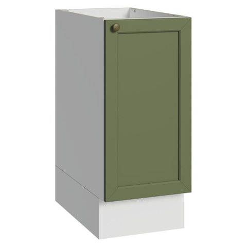 Balcão de Cozinha 35 cm 1 Porta (sem Tampo) Branco/Verde Vik Madesa