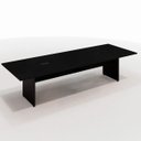 Ver imagem 2 de Mesa de Reunião 3,20m X 1,20m Corporativa C/ Caixa de Tomada Cor:preto com Preto