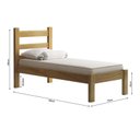 Ver imagem 2 de Cama Solteiro em Madeira Maciça Reforçado Rubi Nogueira Nemargi