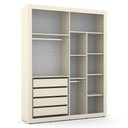 Ver imagem 3 de Dormitório Tutto New 2 Portas, Cômoda 4 Gavetas e Berço Off White com Capitonê - Matic Móveis