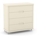 Ver imagem 4 de Dormitório Tutto New 2 Portas, Cômoda 4 Gavetas e Berço Off White com Capitonê - Matic Móveis