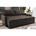 Ver imagem 1 de Sofá Sem Caixa Retrátil e Reclinável 1,65m Cama inBox Loft Linho Marrom