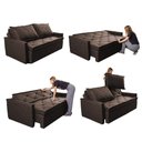 Ver imagem 7 de Sofá Sem Caixa Retrátil e Reclinável 1,65m Cama inBox Loft Linho Marrom