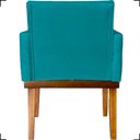 Ver imagem 4 de Poltrona Decorativa para Sala Recepção Consultório Escritório Base em Madeira Divine Suede
