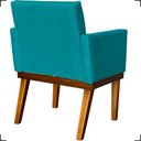 Ver imagem 3 de Poltrona Decorativa para Sala Recepção Consultório Escritório Base em Madeira Divine Suede