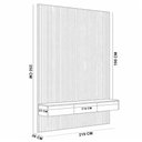 Ver imagem 6 de Painel Ripado para TV 85 pol com Bancada Suspensa Orgânica 219cm Slats L05 Tauari Gris Fosco - Lyam