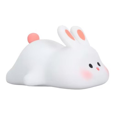 Abajur, Luminária Coelhinho Silicone 3 Níveis Brilho Usb Toque