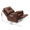 Poltrona De Descanso Reclinável Automática Corino Marrom Quinn Shop JM - 4